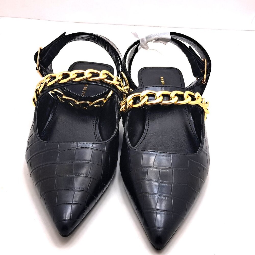 Fashion to Figure Aliza Women's Ankle Strap Flats - Size 8